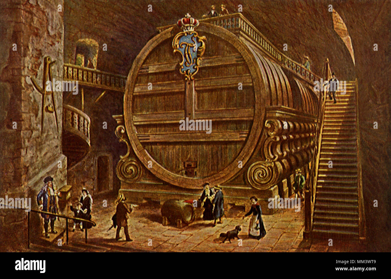 Große Fab. Heidelberg. 1750 Foto Stock