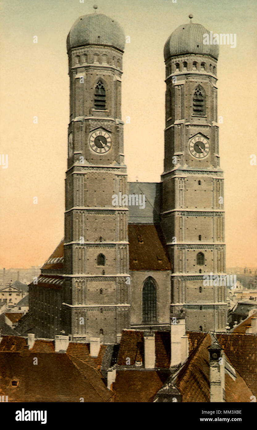 Frauen Chiesa. München. 1910 Foto Stock