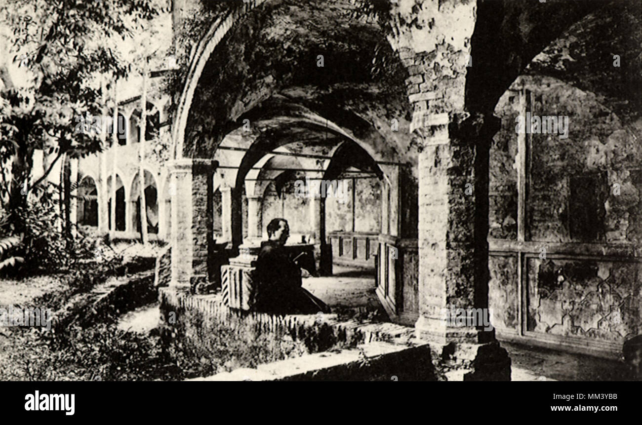 Antico Cimitero alla Chiesa. Assisi. 1930 Foto Stock
