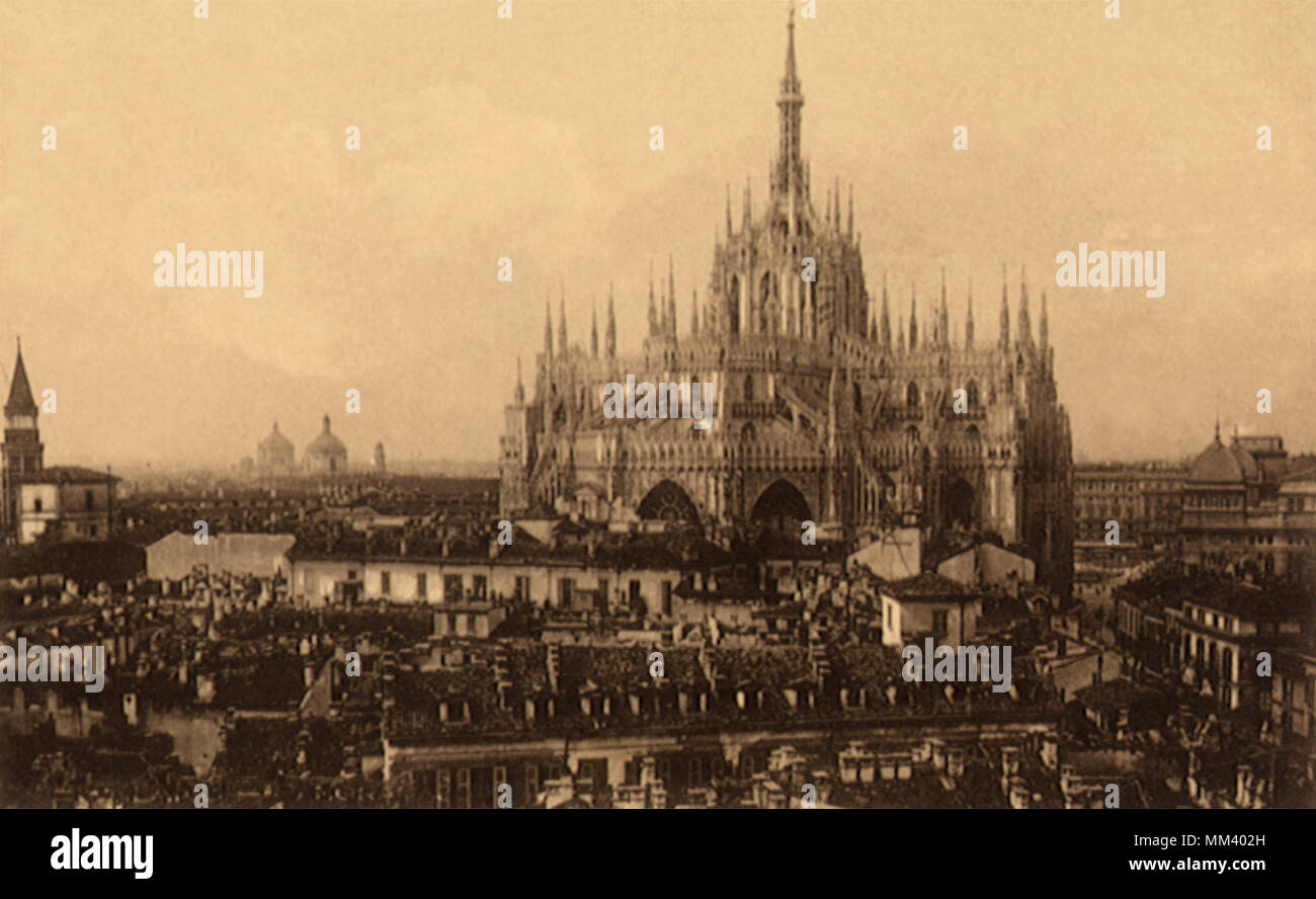 Vista di Milano. 1930 Foto Stock