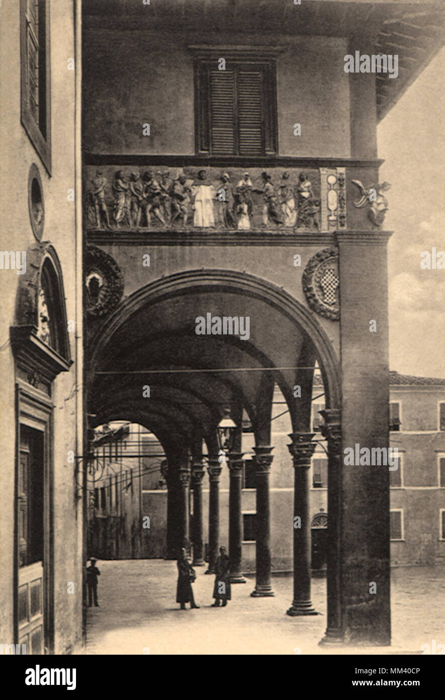 Fiancata di sinistra in ospedale. Pistoia. 1910 Foto Stock