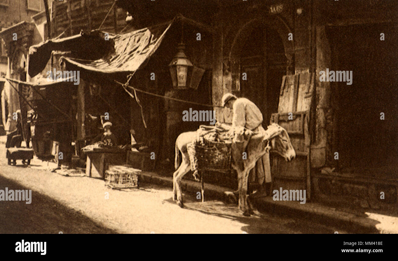 Nativo di Street. Il Cairo. 1930 Foto Stock