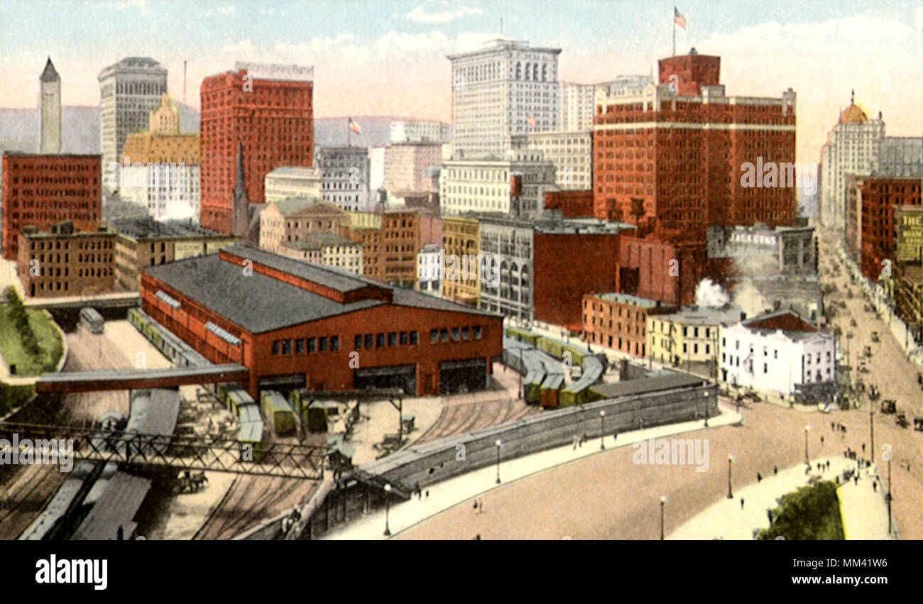 Vista dalla stazione ferroviaria. Pittsburgh. 1919 Foto Stock