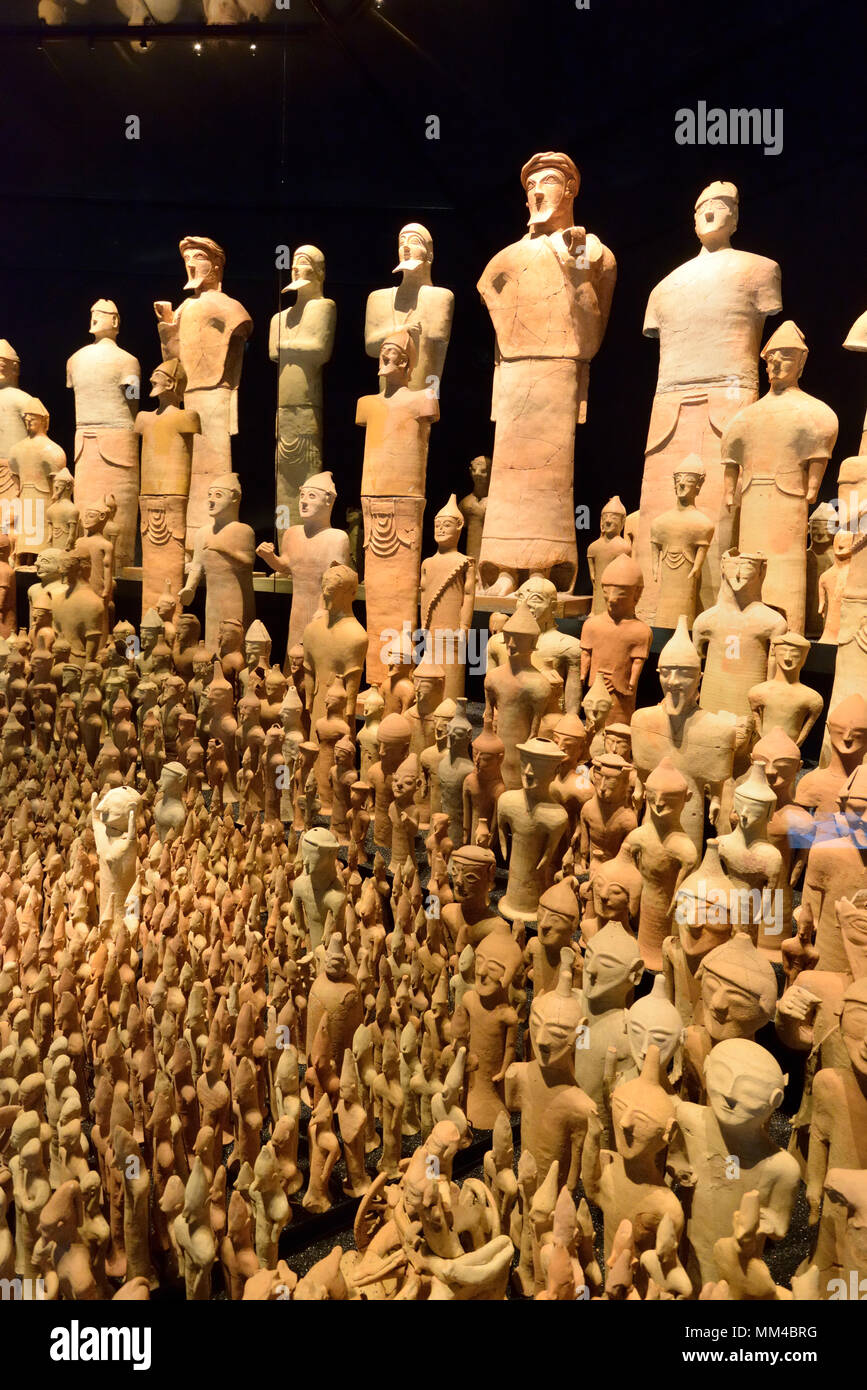 Medelhavsmuseet. Esposizione di 1929 reperti di scavo da Erik Sjoqvist a Cipro. Stoccolma, Svezia Foto Stock