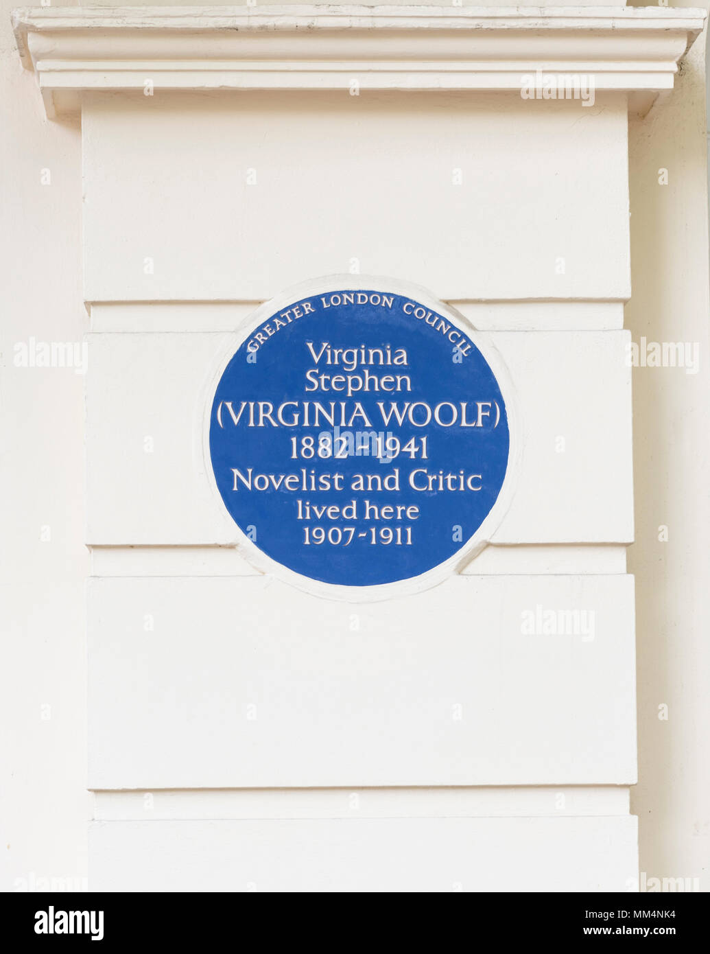 Virginia Woolf / Virginia Stephen targa blu Foto Stock