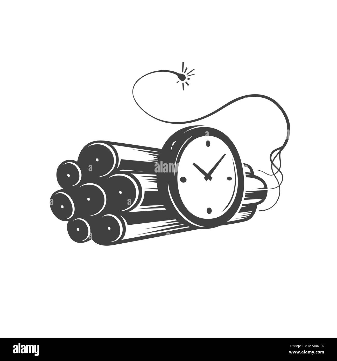 Termine ultimo concetto logo, conto alla rovescia emblema del vettore Illustrazione Vettoriale