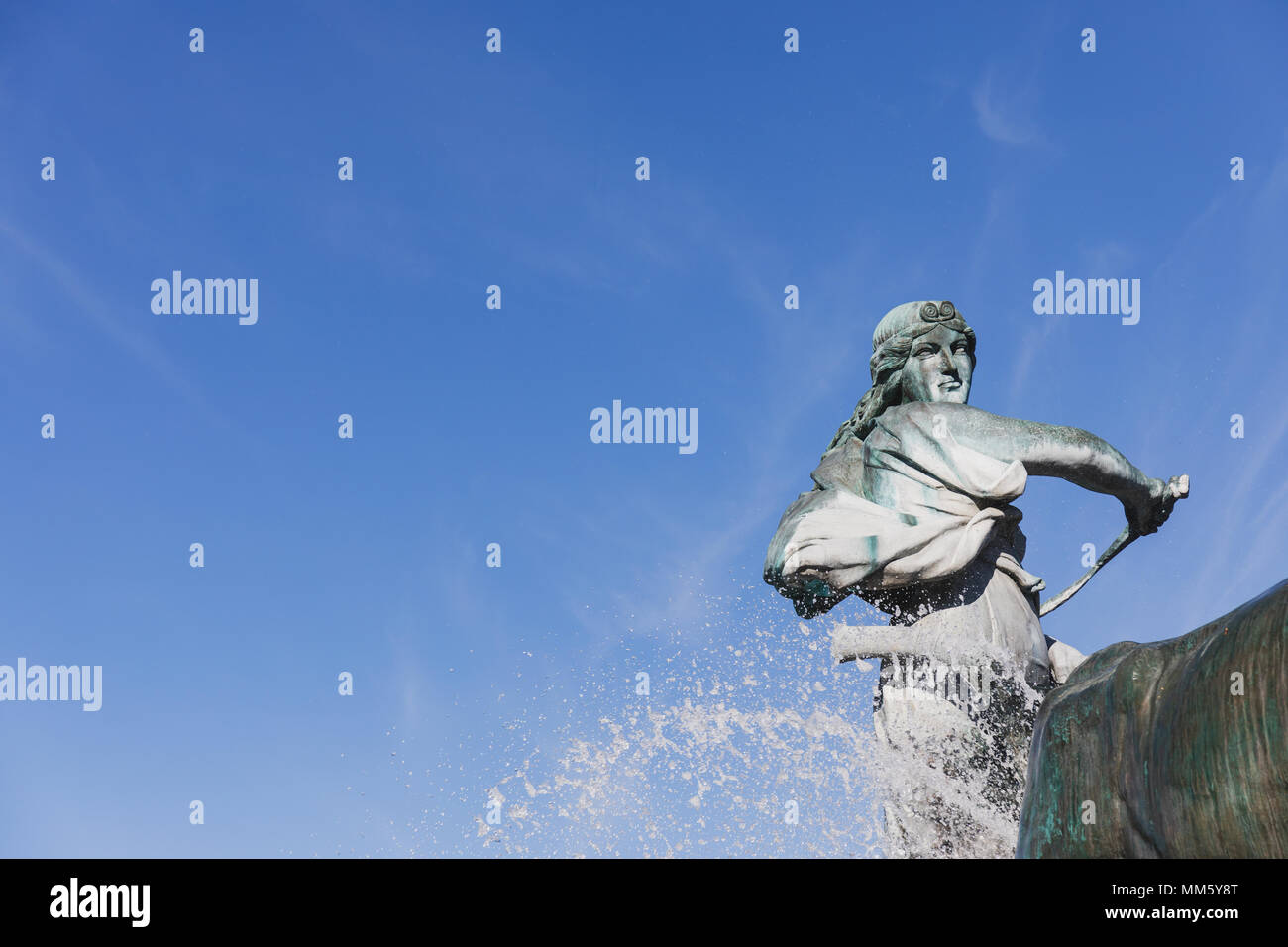La Fontana Gefion (Danese: Gefionspringvandet); Copenhagen, Danimarca Foto Stock
