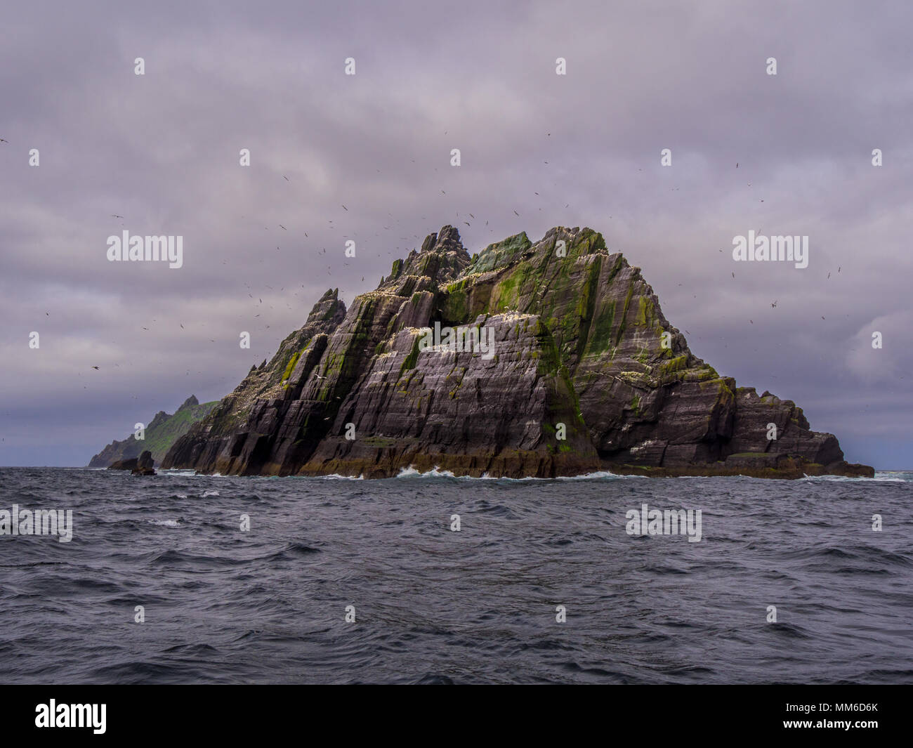 Skellig Michael isola in Irlanda - famosa posizione filmato Foto Stock