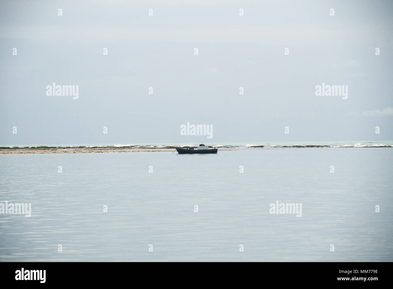 Vista della zona Vermelha Isola, Areia Vermelha beach, Areia Vermelha stato marino Park, Cabedelo, Paraiba, Brasile Foto Stock