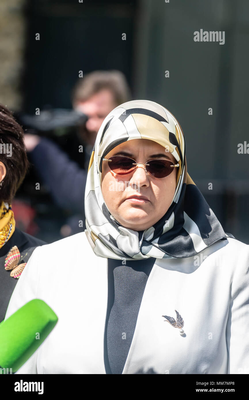 Londra, 10 maggio 2018 a Fatima Boudchar (nella foto) si aggiudica la tortura caso il risarcimento dal governo britannico in seguito la sua tortura in Libia il credito Ian Davidson/Alamy Live News Foto Stock