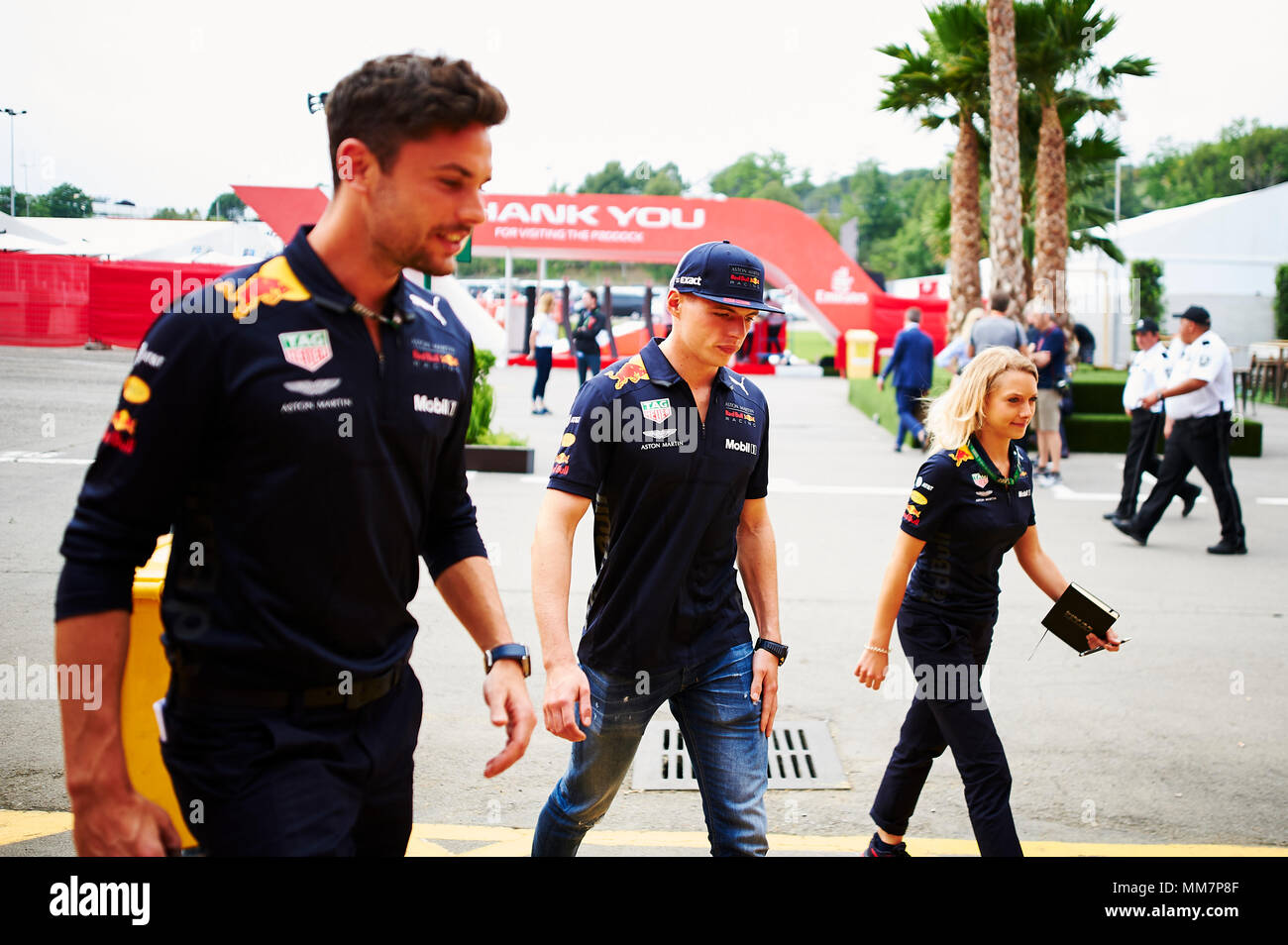 Barcellona, Spagna. Il 10 maggio, 2018. Max Verstappen del Team Red Bull Racing passeggiate attraverso il paddock durante i piloti di Formula Uno di arrivo e conferenza stampa al giorno. Credito: Pablo Guillen Alamy News Foto Stock