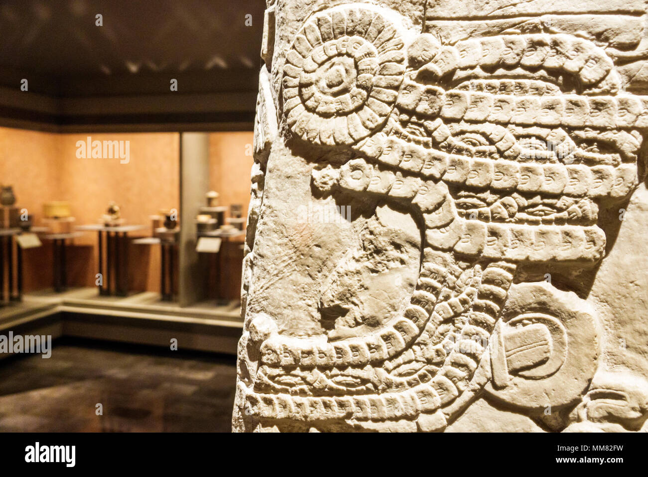 Città del Messico, Polanco, Museo etnico ispanico Nacional de Antropologia Museo Nazionale di Antropologia, interno, mostra collezione pre-H. Foto Stock
