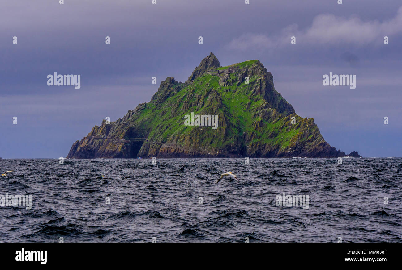 Skellig Michael isola in Irlanda - famosa posizione filmato Foto Stock