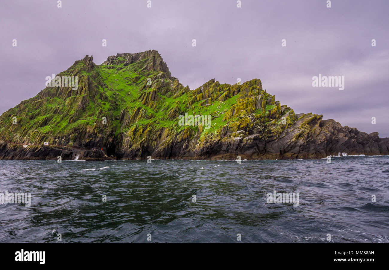 Skellig Michael isola in Irlanda - famosa posizione filmato Foto Stock