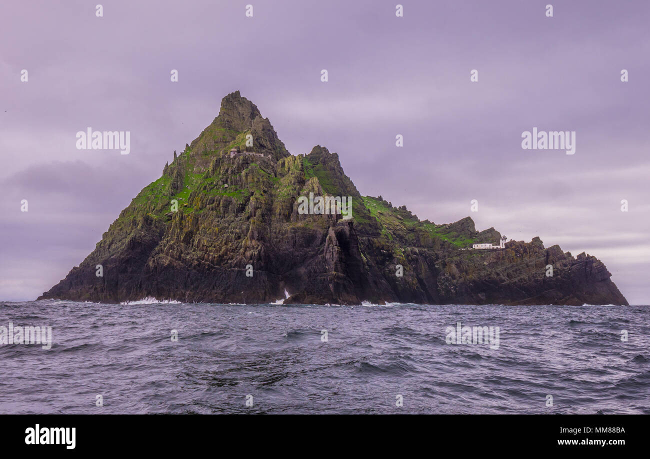 Skellig Michael isola in Irlanda - famosa posizione filmato Foto Stock