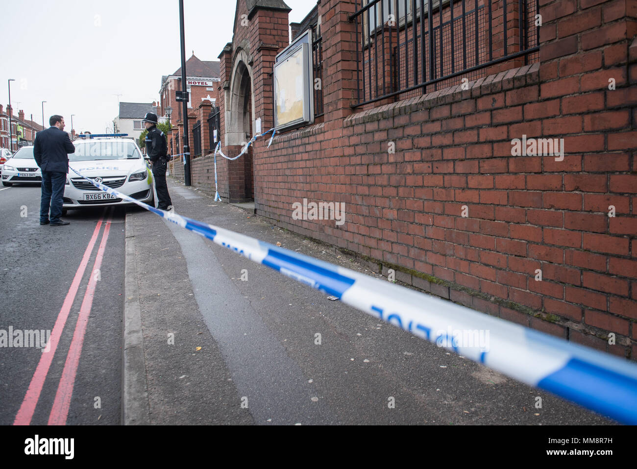 Walgrave Road, Coventry, West Midlands, Regno Unito. Dal 8 aprile 2018. Una donna è critica dopo essere stato pugnalato al di fuori di una chiesa a Coventry. La donna, creduto Foto Stock