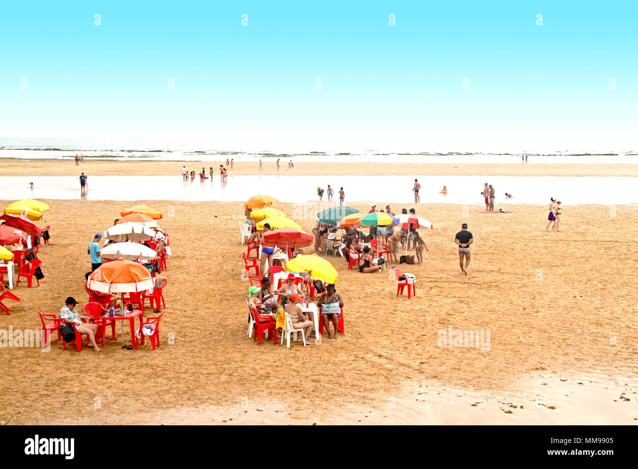 Areia Vermelha Isola, Areia Vermelha beach, Areia Vermelha stato marino Park, Cabedelo, Paraiba, Brasile Foto Stock