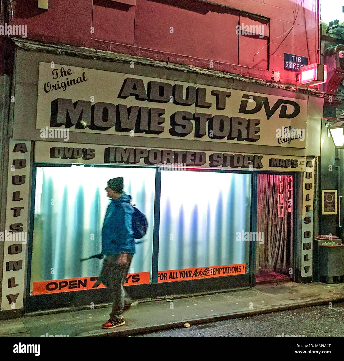 DVD per adulti Movie Store, Tib Street Manchester, Lancs, Regno Unito Foto Stock