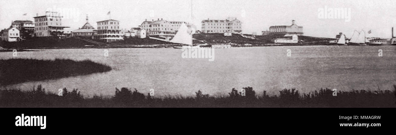 Resort sul fronte oceano. Watch Hill. 1880 Foto Stock