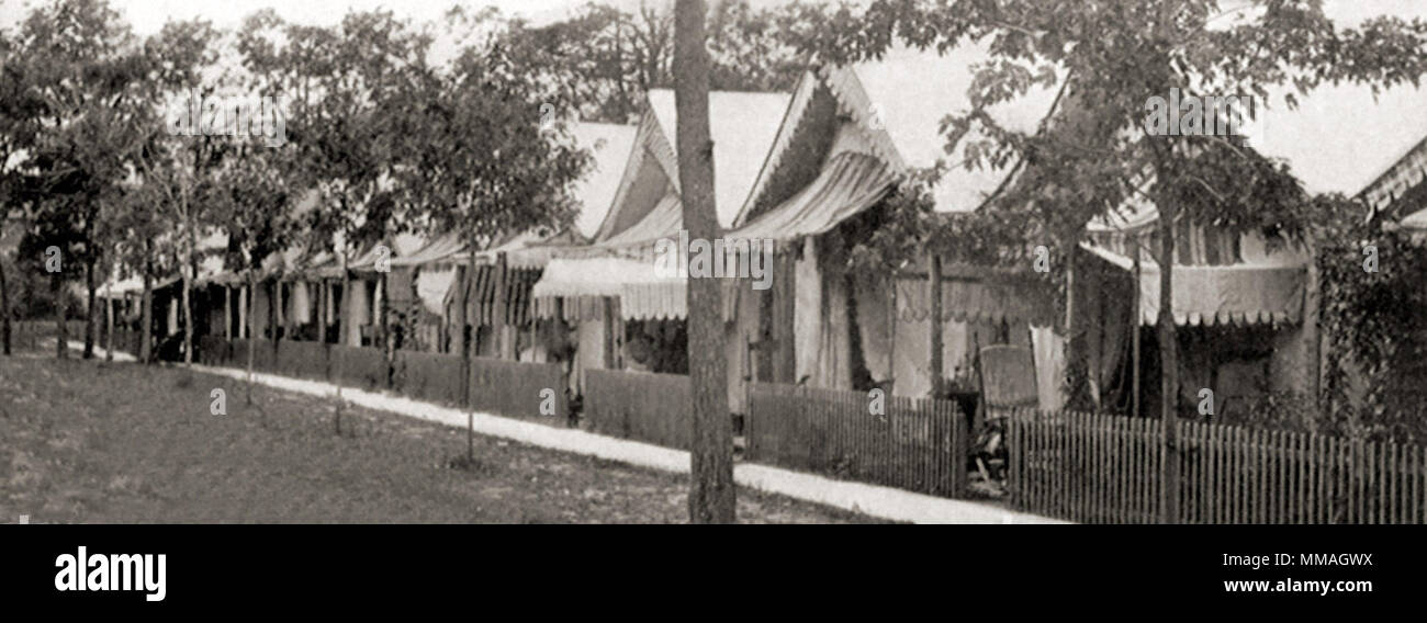 Avenue di tende. Ocean Grove. 1913 Foto Stock