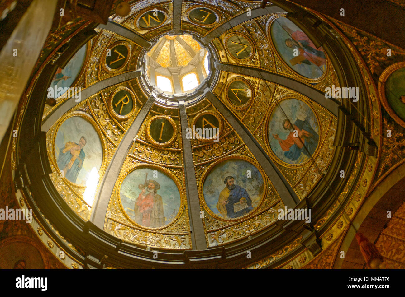 Soffitto dell'Ave Maria Chiesa Maiorca Foto Stock