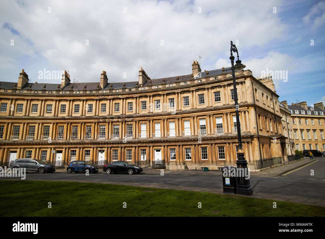Il circus strada storica di residenze georgiane in Bath England Regno Unito Foto Stock