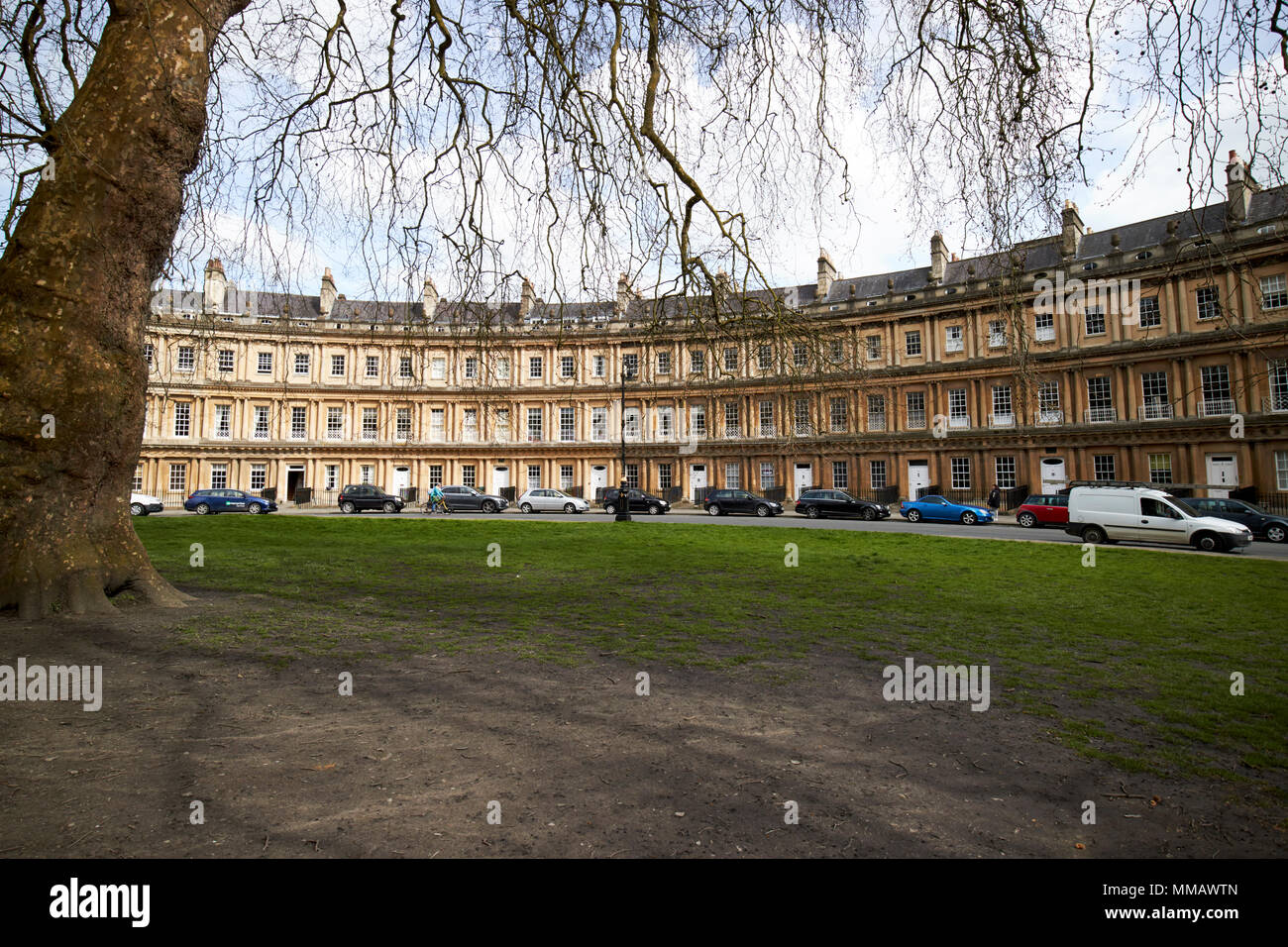 Il circus strada storica di residenze georgiane in Bath England Regno Unito Foto Stock