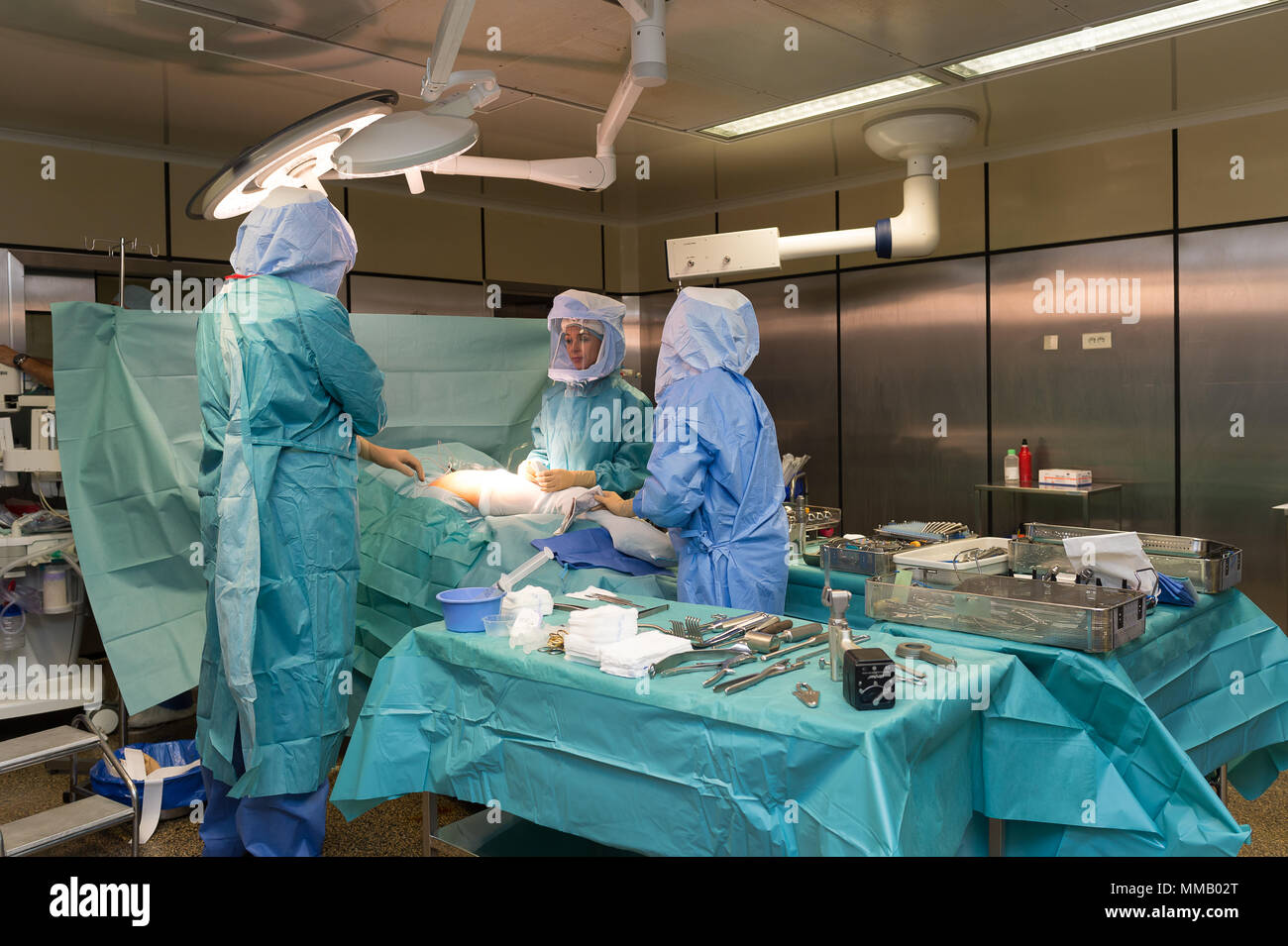 Protesi dell'anca, chirurgia Foto Stock