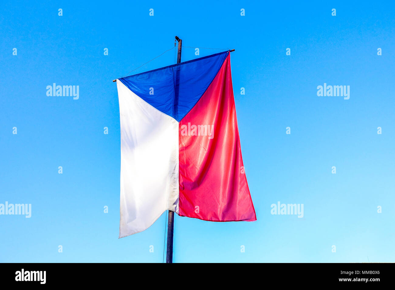 Bandiera della Repubblica ceca Foto Stock