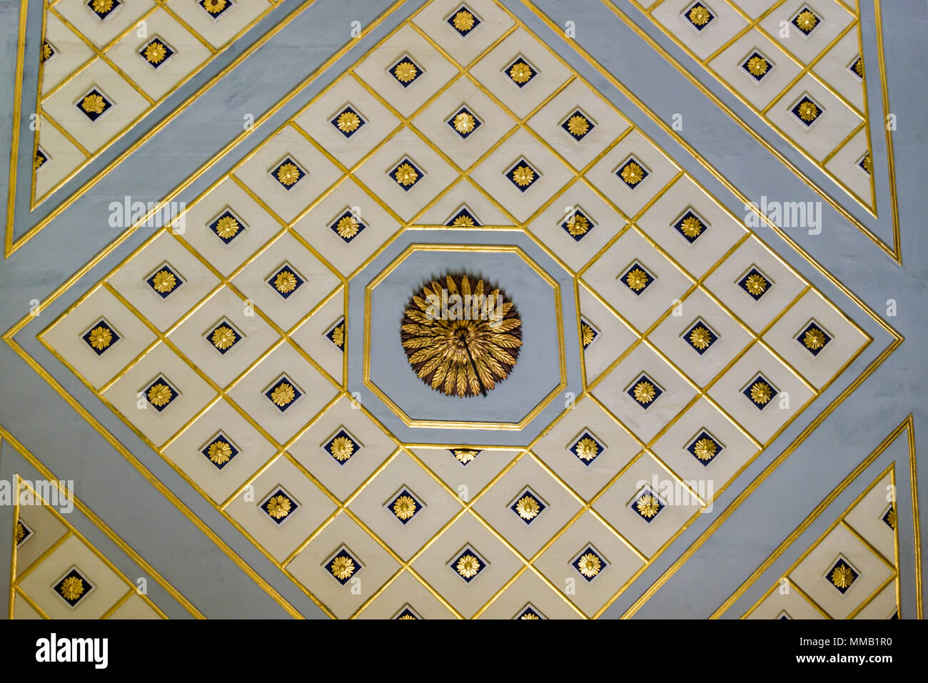 Vista del soffitto a Palazzo Topkapi, il museo grande destinazione,a Istanbul, Turchia. Foto Stock