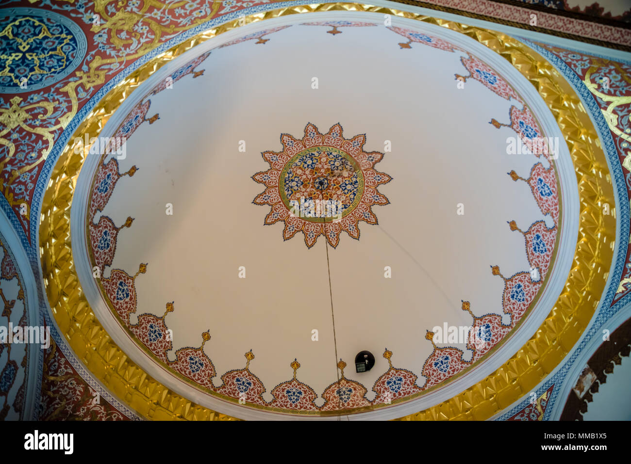 Vista del soffitto della sala di circoncisione presso il Palazzo di Topkapi, il museo grande destinazione,a Istanbul, Turchia. Foto Stock
