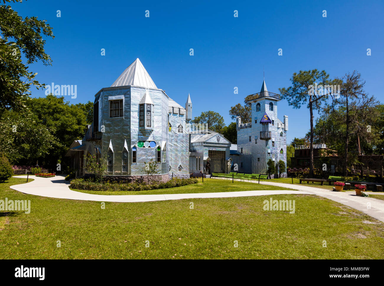 Salomone Castello costruito da scuptor Howard Solomon come una casa nella Ona, Florida ora un'attrazione turistica Foto Stock