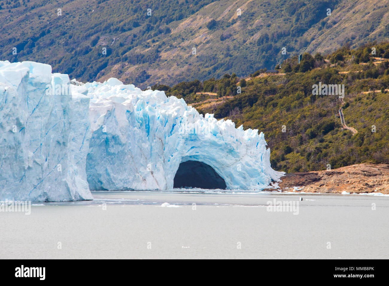 Ghiacciaio Perito Moreno ponte di ghiaccio, Patagonia, Argentina Foto Stock