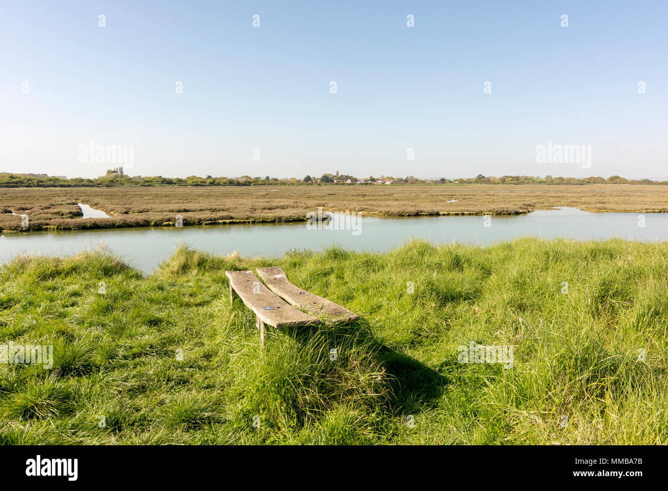 Il lato ovest del porto Pagham Riserva Naturale, West Sussex, Regno Unito. Foto Stock Il lato ovest del porto Pagham Riserva Naturale, West Sussex, Regno Unito. Foto Stock