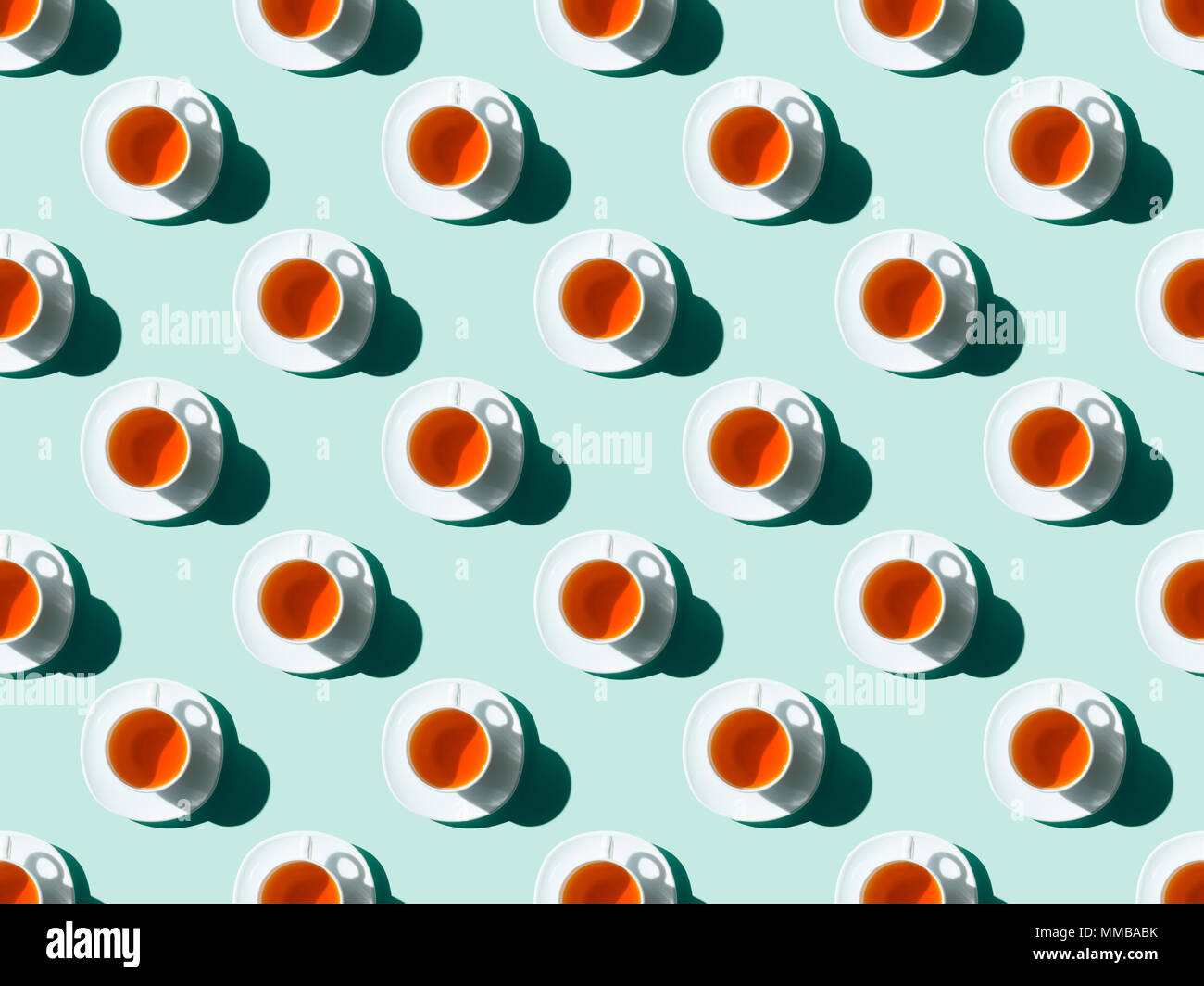 Tazze tè pattern Foto Stock