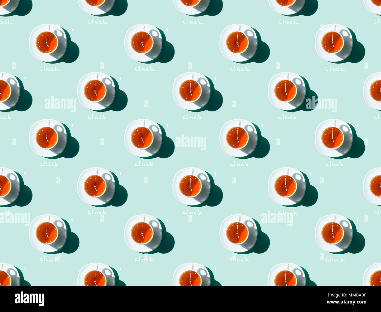 Tea time pattern Foto Stock