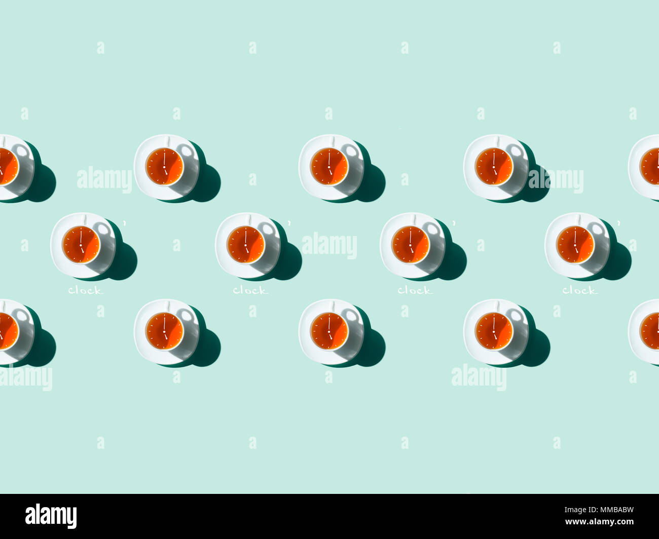 Tea time pattern Foto Stock