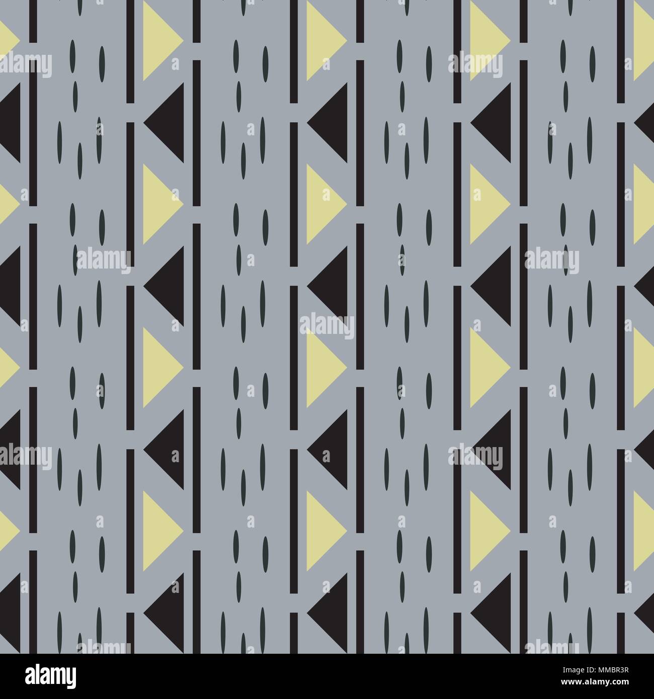 Abstract Seamless Pattern. Modello senza soluzione di continuità con i triangoli. Oro bianco e nero modello triangolo . Illustrazione Vettoriale Illustrazione Vettoriale