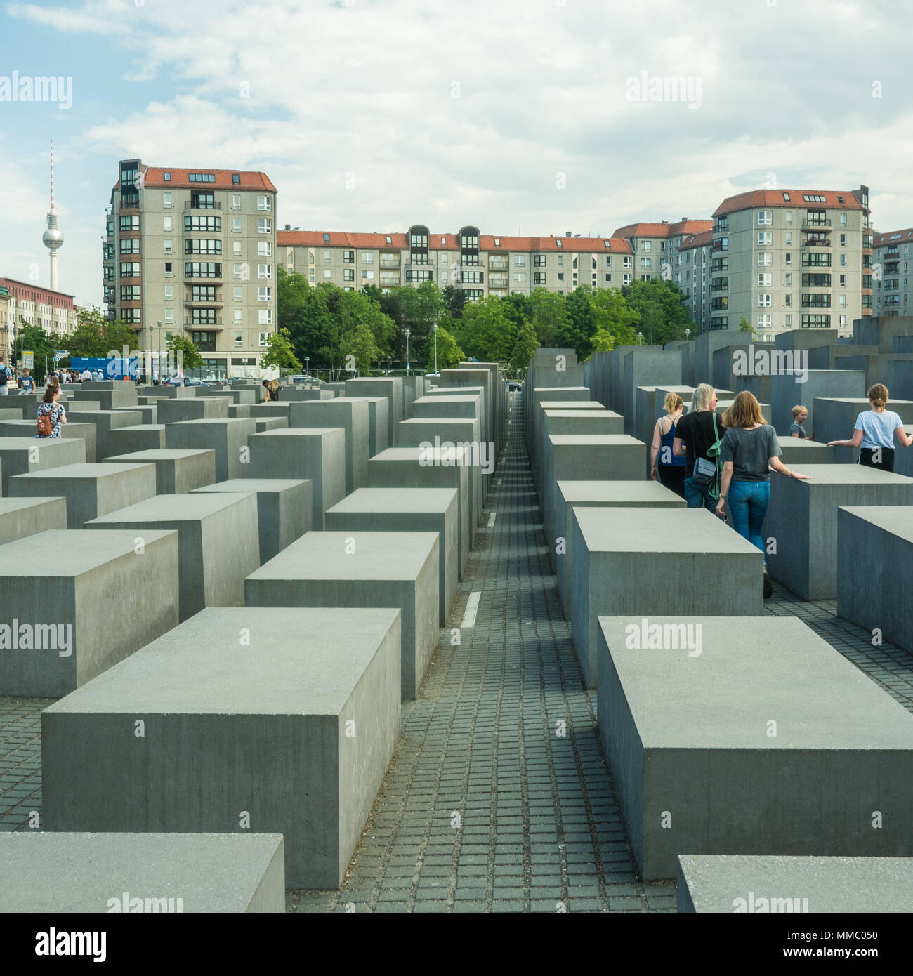 Il monumento agli ebrei assassinati d'Europa, Berlino, Germania Foto Stock