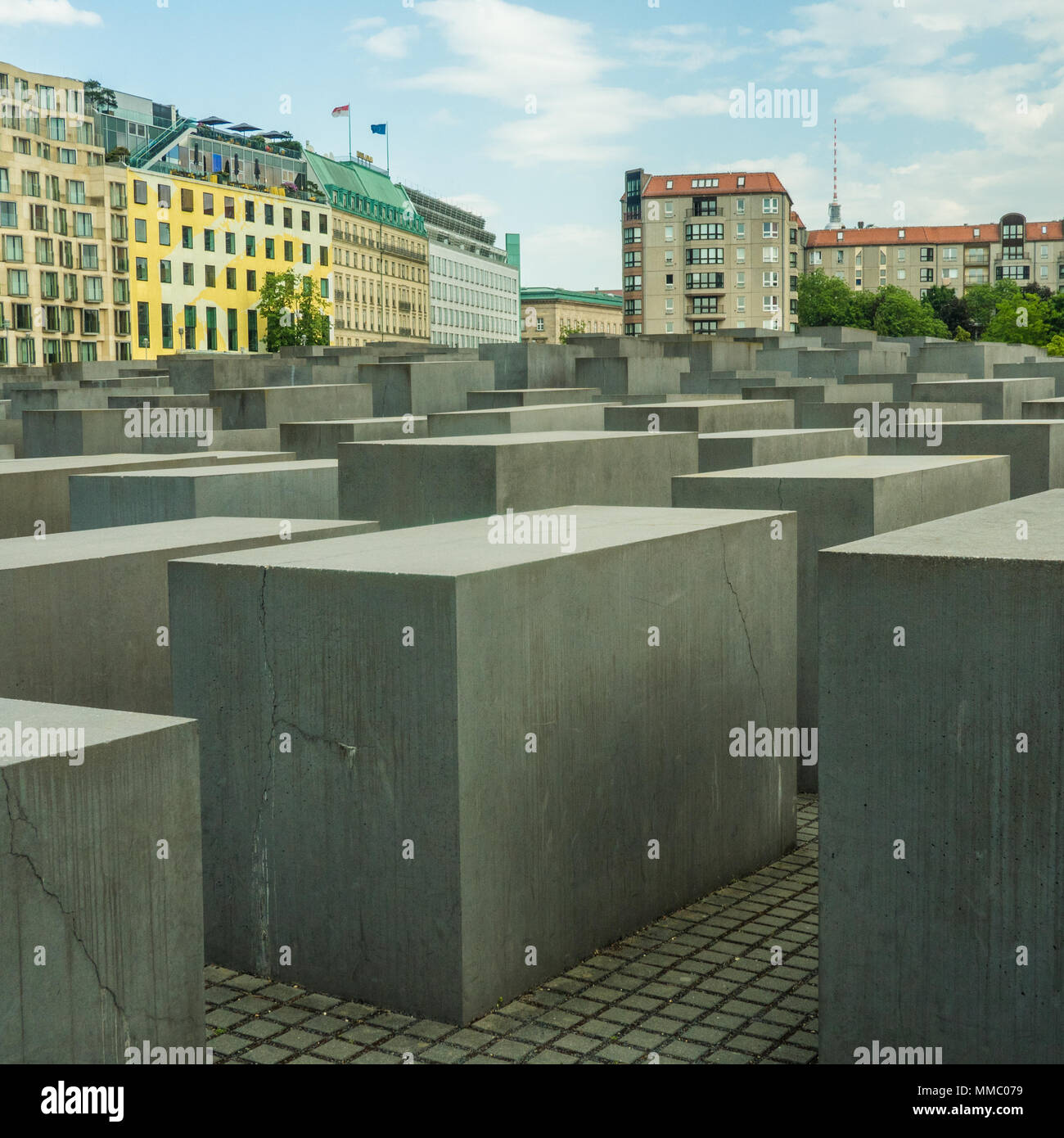 Il monumento agli ebrei assassinati d'Europa, Berlino, Germania Foto Stock