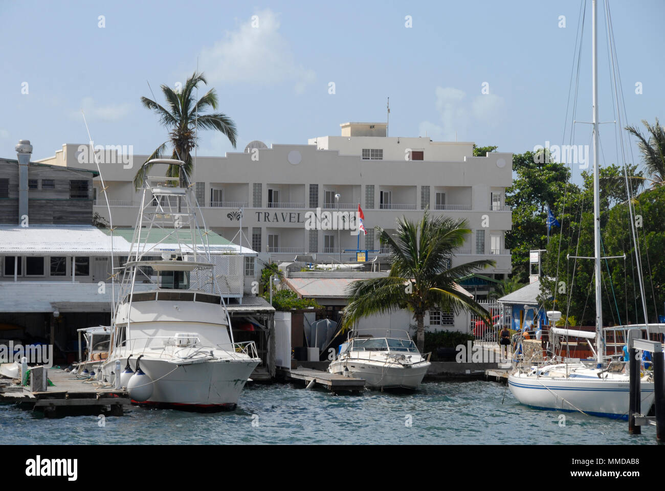 Travel Inn, WATERSIDE, Simpson Bay, St Maarten, dei Caraibi Foto Stock