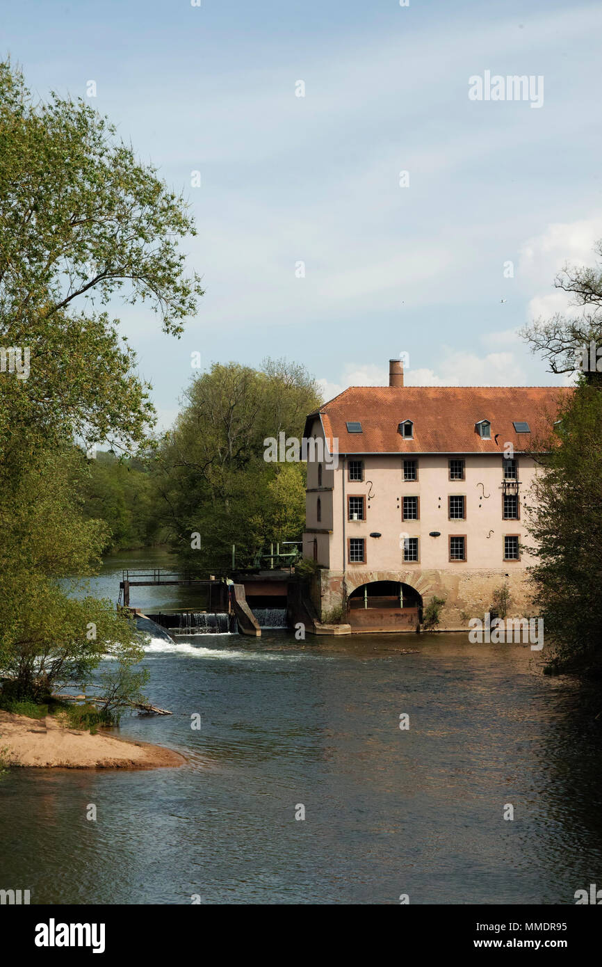 Moulin de la Blies, Sarreguemines, Lorena, Francia Foto Stock