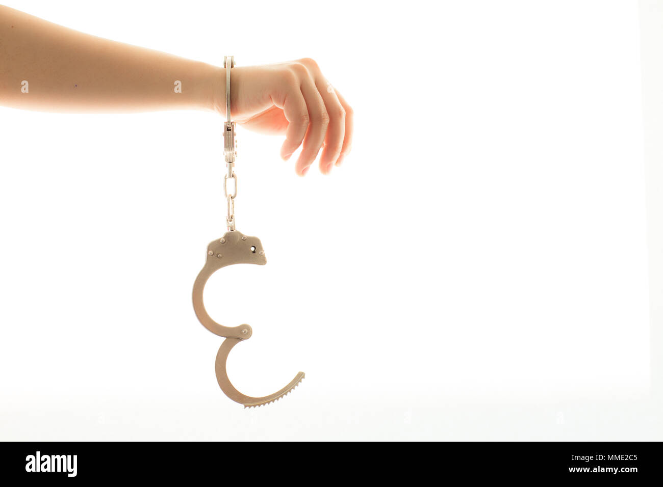 Arrestato uomo in manette Foto Stock