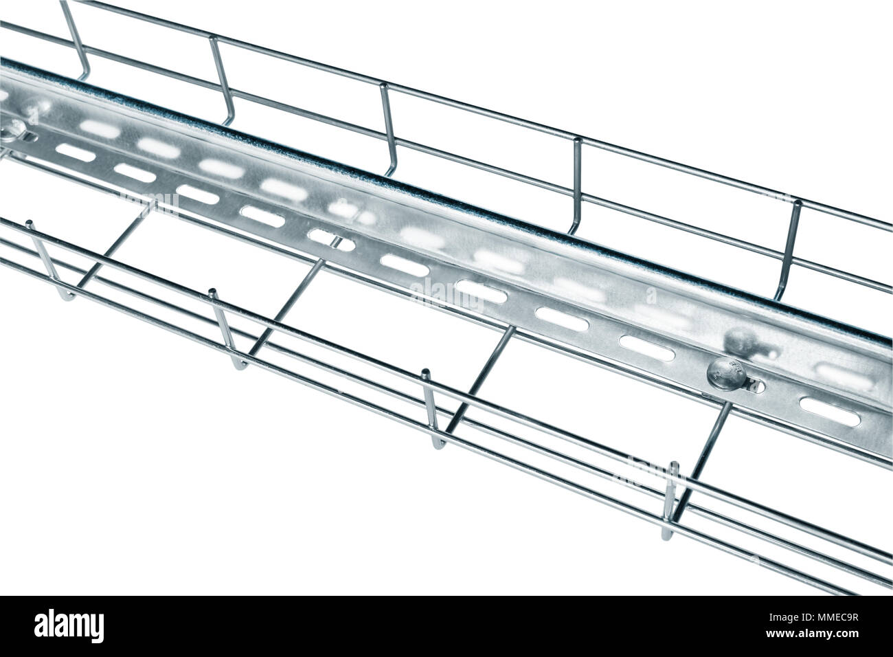 Filo metallico cavo di installazione del vassoio di conduzione di corrente i fili con una partizione di stagno Foto Stock