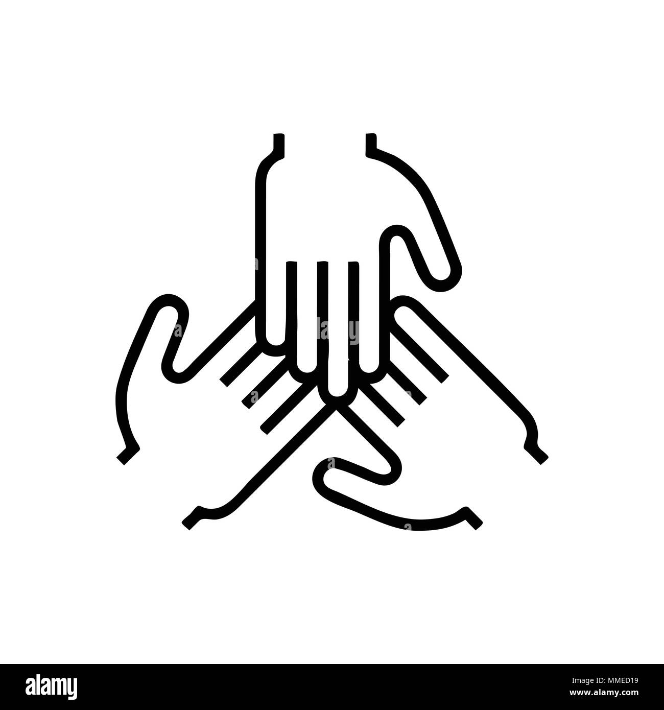 Partnership - Progettazione di linea singola icona isolato Illustrazione Vettoriale