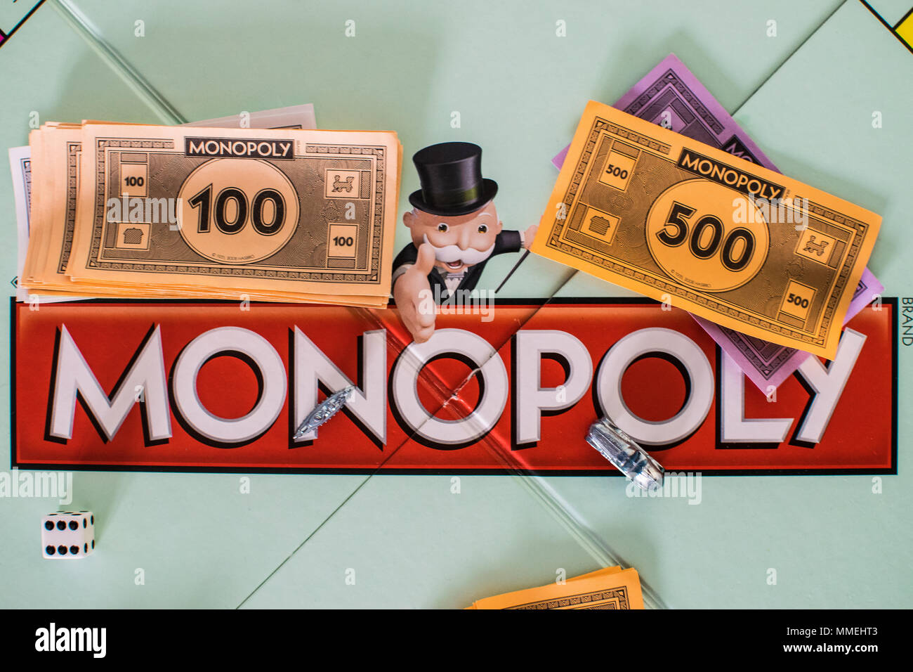 Il monopolio della scheda di gioco Foto Stock