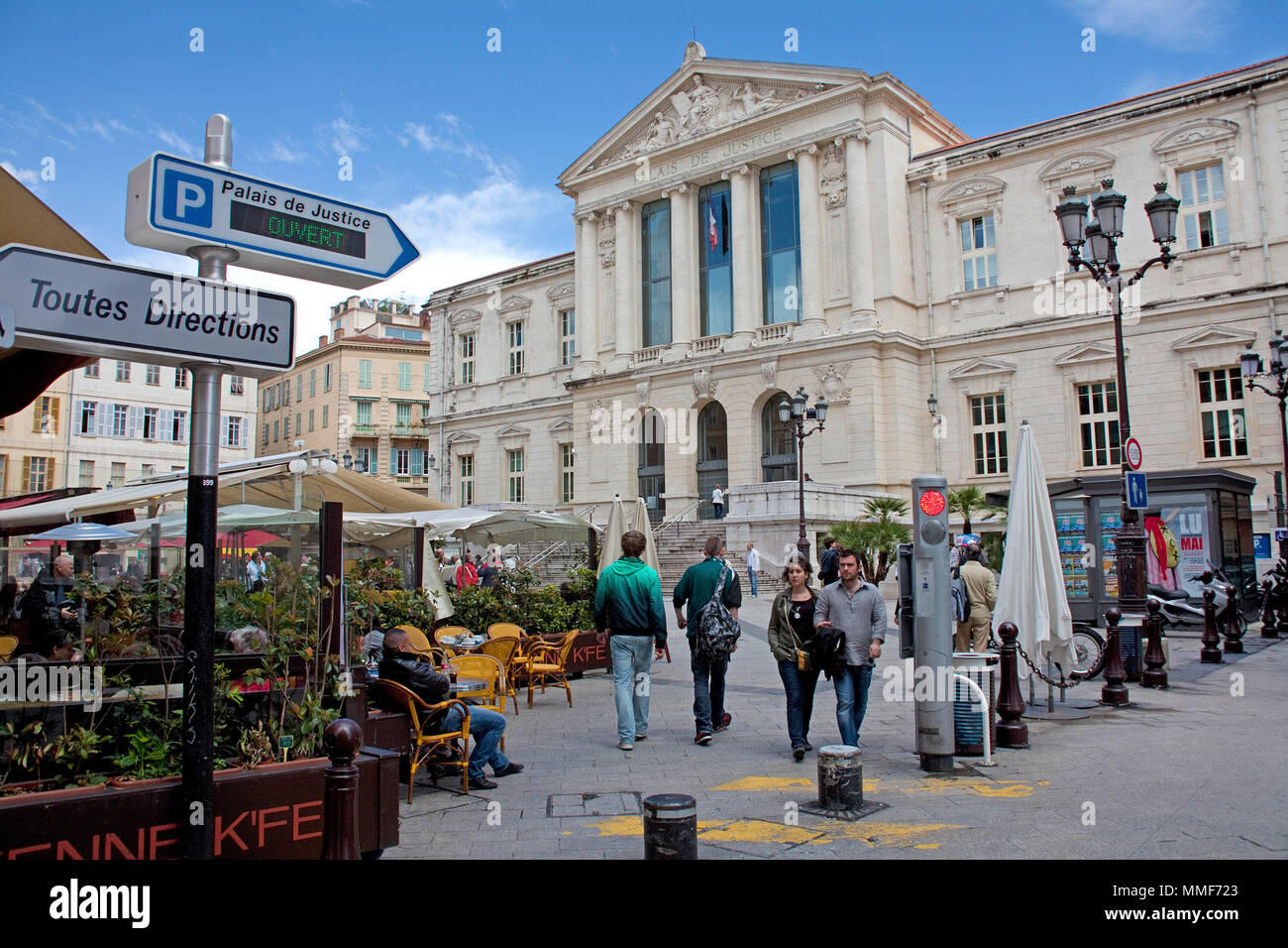 Casa Corte, Palais de Justice a Place du Palais de Justice, Nizza Côte d'Azur, Alpes-Maritimes, Francia del Sud, Francia, Europa Foto Stock