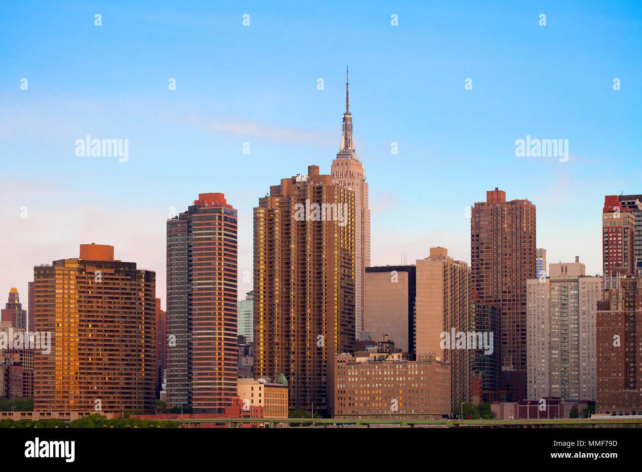 Skyline di edifici di Murray Hill a Manhattan, New York City, NY, STATI UNITI D'AMERICA Foto Stock