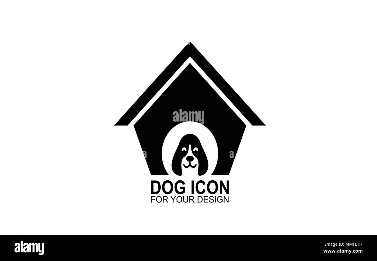 Cane a casa il logo home pet logotipi, icone vettoriali. Illustrazione Vettoriale