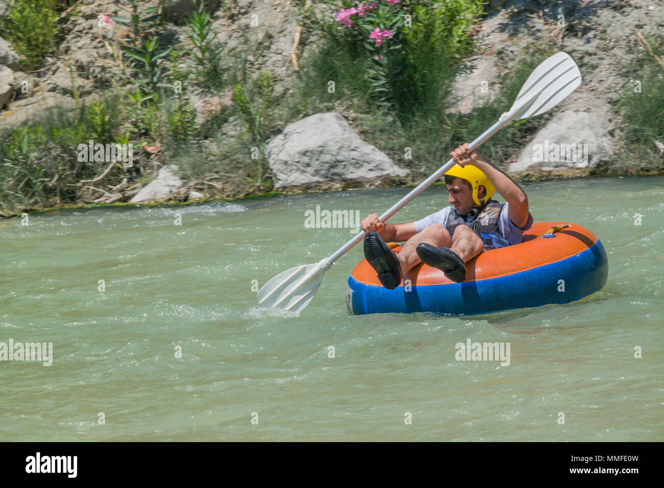 River Tubing a saklikent FETHIYE Turchia, saklikentte rafting Foto Stock